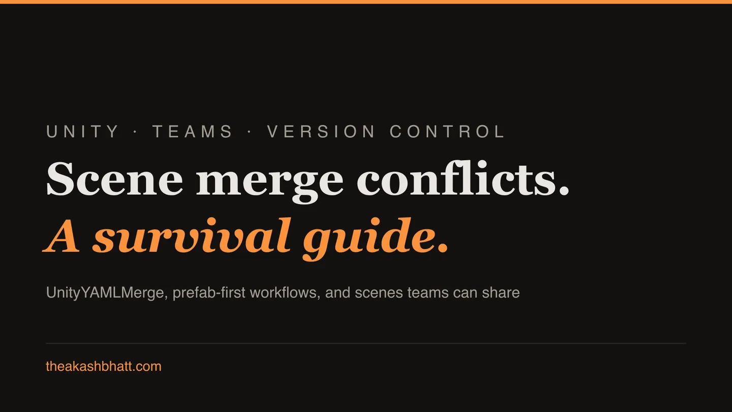 Unity scene merge conflicts survival guide